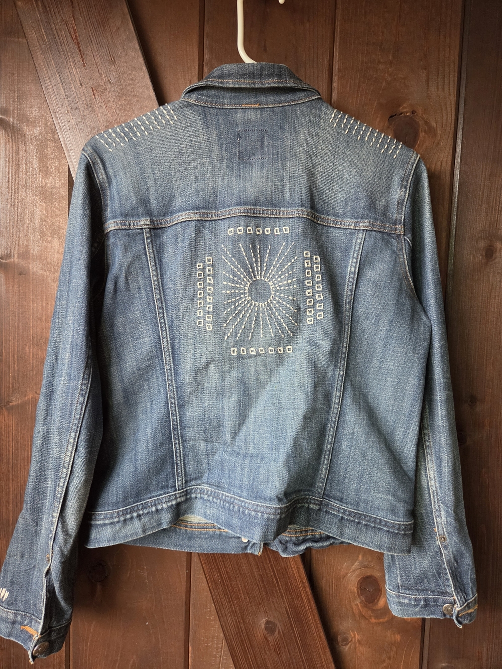 Hand Embroidered Denim Jacket - One Of a Kind